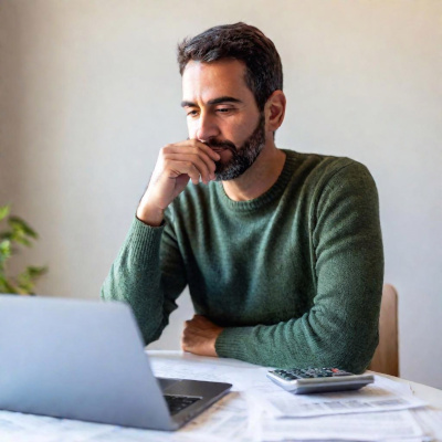 Homme qui cherche une assurance pour résilié